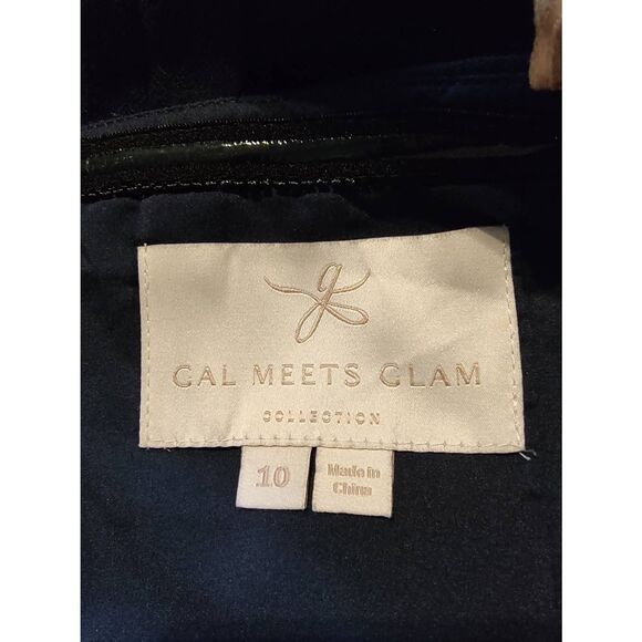 Gal Meets Glam Collection Women's Size 10 Navy Blue Jumpsuit Sleeveless - Picture 8 of 9